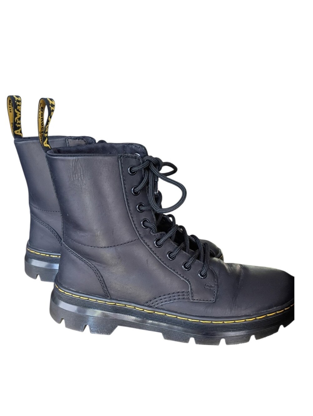 Dr Martens Black Leather Combat Boots Size 8 NWOT